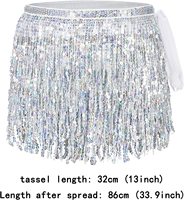 Halloween costume de danse du ventre hanche écharpe bohème sequin gland danse performance perles taille chaîne accessoires de fête