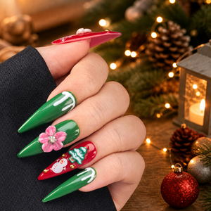 Maßgefertigte Verpackung Lange Stiletto Aufklebenägel Elegante Aufklebenägel Acryl-Nageldesign-Ideen - Product Image 1