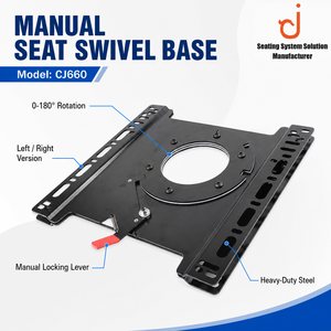 Plaque pivotante manuelle pour siège automobile <span class=keywords><strong>0</strong></span>-180° °   Base de siège rotative pour modification de MPV, VIP Van, RV - Product Image 1