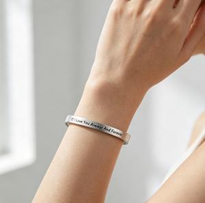 Bracciale Rigido con Incisione a Mano 'Ti Amo <span class=keywords><strong>Sempre</strong></span> e <span class=keywords><strong>per</strong></span> <span class=keywords><strong>Sempre</strong></span>' - Product Image 4