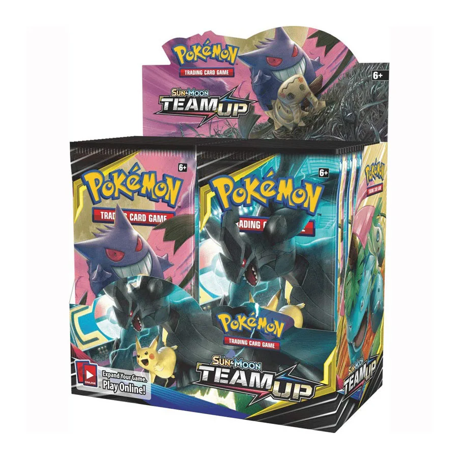 Лидер продаж, Английский Французский Испанский бустер, бустер, коробка для карт, 324 шт./коробка, покемонированная торговая карта