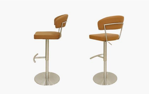 Nordic Style Restaurant bar Stools <b>Chairs</b> Customizable Stainless Steel Swivel Adjustable <b>Round</b> Metal Base Commercial Furniture - Product Image 5
