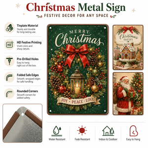 Letrero Metálico Personalizado <span class=keywords><strong>de</strong></span> Fábrica con Diseño <span class=keywords><strong>de</strong></span> Santa Claus, 8x12 Pulgadas, Decoración <span class=keywords><strong>de</strong></span> Pared Navideña Vintage, Póster Retro para Hogar, Bar, <span class=keywords><strong>Cocina</strong></span>, Regalo - Product Image 4