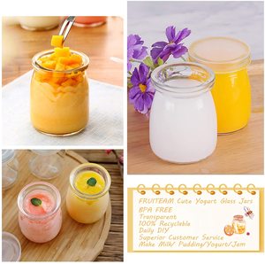 Botella de vidrio transparente con tapa para almacenamiento, frasco de vidrio transparente con tapa para postre, 50ml, 100ml, 150ml, 200ml - Product Image 5