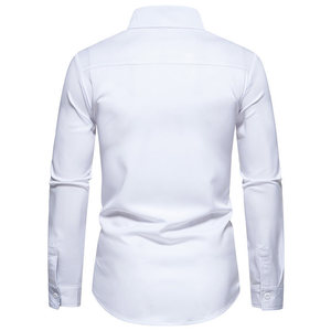 <span class=keywords><strong>Chemise</strong></span> à manches longues rose pour hommes <span class=keywords><strong>Chemise</strong></span> à la mode classique d'automne pour hommes Vêtements pour hommes de haute qualité pour les affaires, les fêtes et les mariages - Product Image 6