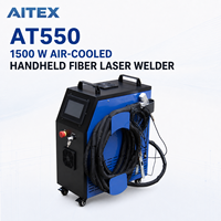Machine de soudage au laser à fibre portative de 1500 W, refroidie par air, avec alimentation en fil optionnelle pour tôles AT550