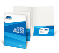Dossiers de présentation A4 personnalisés avec impression UV, poche pour documents, emplacement pour cartes de visite, finition mate 14pt 12pt, conception gratuite