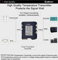 MSC90TS: DIN Evrensel T.C./RTD Sıcaklık Vericisi 4 Düğmeli Programlama Tuşları 20-260VDC/AC OEM ODM LED Ekranlı Sinyal Dönüştürücü