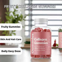 Complément alimentaire en gommes de collagène, biotine et kératine aromatisées aux fruits, marque privée OEM, pour la croissance des cheveux et de la peau