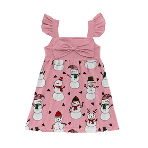 Vestido de Niña con Estampado de Leche de Leña y Volantes, Vestido Casual sin Mangas con Lazo para Bebés y Niñas Pequeñas para Fiestas - Product Image 2