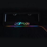 Support de plaque d'immatriculation universel 12V RGB LED avant et arrière pour voiture