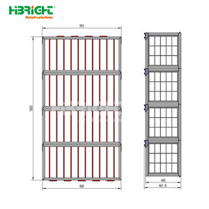 HIGHBRIGHT HBE LED Light Ball Cage Treillis métallique Facile à nettoyer Vitrine d'affichage pour les promotions - Product Image 3