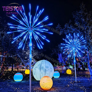 Las decoraciones de luces navideñas adoptan un toque moderno con árboles de fuegos artificiales radiantes para centros comerciales, parques y plazas de eventos públicos - Product Image 4