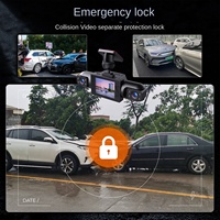 Grabadora de Conducción para Automóvil, Pantalla HD de 2.0 Pulgadas, 1080p, Cuatro Lentes, Imagen Frontal/Trasera, Visión Nocturna, Grabación en Bucle