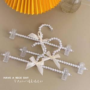 Bán Buôn Chất Lượng Cao Màu Trắng Tinh Tế Perchas Quần Áo Móc Áo Dưới Không-Trượt Móc Áo Nhựa Pant Clip Ngọc Trai Móc Áo - Product Image 3