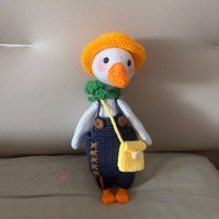 Jouets en peluche animaux personnalisables 2026, crochet, Madame Oie, poupée amigurumi pour enfants