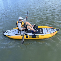 Kayak gonflable de haute qualité avec système de propulsion à pédales, kayak de pêche avec système de propulsion à pédales