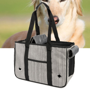 Enclosed Pet Carrier Portable Travel <b>Backpack</b> For <b>Cats</b> Dogs Double Roll Up Mesh Design Solid Color - Product Image 3