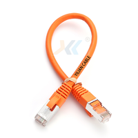 Câble réseau Ethernet Cat5e blindé SFTP en CCA multibrins 24AWG avec gaine PVC et connecteur RJ45, longueur personnalisable