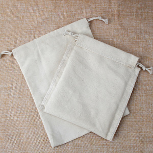 Wholesale Eco-Friendly Custom Organic Cotton Muslin Jewelry Gifts Pouches <b>Cloth</b> Drawstring <b>Bag</b> - Product Image 6
