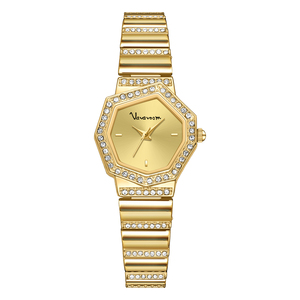 Montre à quartz pour femme, bracelet en acier inoxydable, cadran en cristal, montre-bracelet élégante et décontractée - Product Image 1