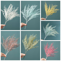 Décoration intérieure : Accessoires en herbe de bambou artificielle, bouquets de fleurs artificielles, plantes murales en PVC souple pour intérieur - Vente transfrontalière