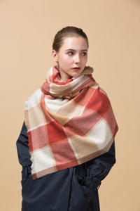 Customized Comfortable Delicate lightweight Fall Winter Design Plaid Scarf Oversize <b>Women</b> Scarf <b>Wrap</b> Shawls - Product Image 2