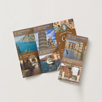 Brochure pliée en trois avec logo et impression personnalisés en gros (OEM) - Flyer promotionnel en papier recyclé pour agences touristiques