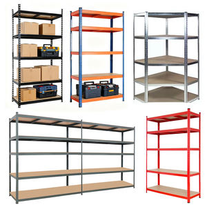 5 층 슈퍼마켓 볼트리스 선반 철 홈 툴 랙 산업용 저장 금속 창고 랙 스태킹 선반 - Product Image 1