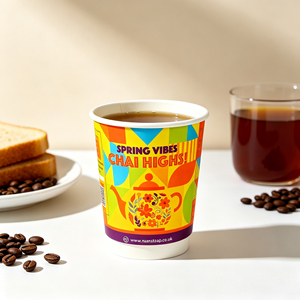 Gobelets à café en papier personnalisés avec logo couleur, jetables, à double paroi, 8 oz, pour boissons chaudes, échantillon gratuit - Product Image 1