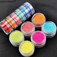 Poudre de sucre effet vernis à ongles Kit de paillettes pour manucure Design couleur bonbon poudre Chrome Pigment noël poudre acrylique ongles