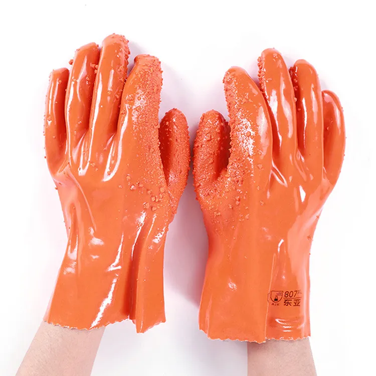 Großhandel öl beständige Anti-Rutsch-Handschuhe industrielle reine Gummi partikel säure-und alkali beständige Handschuhe