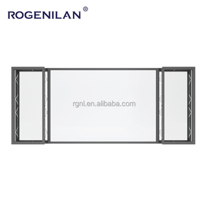 Đôi kính cách nhiệt Hợp kim nhôm hồ sơ tường Rèm song song mở cửa sổ cửa sổ song song - Product Image 6