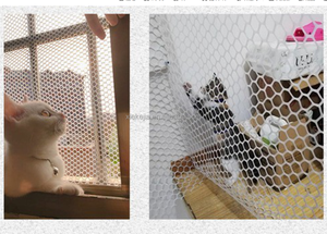 <span class=keywords><strong>Filet</strong></span> polyvalent en PEHD extrudé épaissi anti-saut pour <span class=keywords><strong>protection</strong></span> de fenêtre pour chats, sécurité de balcon et collecte de fèces - Product Image 4