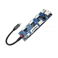 HYTEPRO H09 USB 3.0 Hub de 4 Puertos con Lector de Tarjetas Integrado en PCB para Dispositivos Inteligentes y Sistemas de Control Industrial