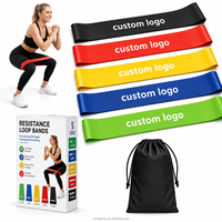 Juego de Bandas de Resistencia de Látex, 5 Niveles, Bandas de Ejercicio para Fitness, Yoga, Pilates, Gimnasio, Entrenamiento, Logotipo Personalizado, Proveedor al por Mayor