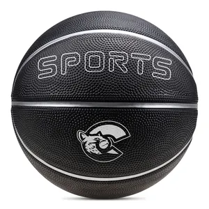 2024高品质橡胶篮球运动篮球官方尺寸7 PVC成人比赛橡胶篮球定做