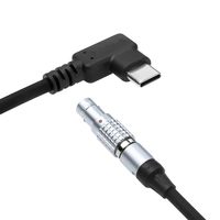 Câble d'alimentation USB-C Type-C à angle droit Alvin's, 2 broches mâle, charge rapide pour DJI Ronin |   Tilta |   Teradek |   SmallHD |   Caméras Z-CAM