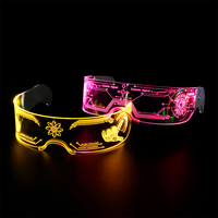 Lunettes LED lumineuses pour Halloween et Noël, visière cyberpunk lumineuse, clignotante, avec 7 couleurs, accessoires de fête