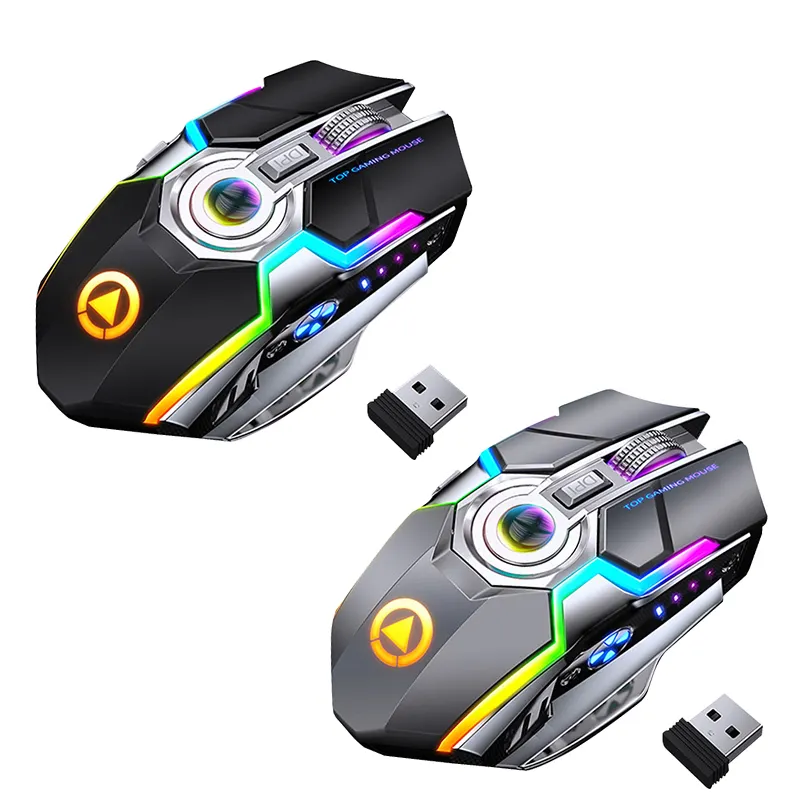 Profession elle Silent Gaming Wireless Mäuse 2,4 GHz 1600DPI Wiederauf ladbare USD Maus Wireless Game A5 Optische Maus mit Hintergrund beleuchtung