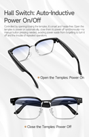Gafas Inteligentes W100D 2025, Traductor, Anti Luz Azul, Lentes Fotocromáticas, Gafas de Sol, Traducción Chat GPT, Gafas Inteligentes con Audio