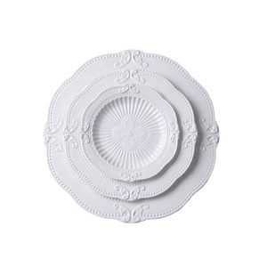 <span class=keywords><strong>Besta</strong></span> shanxi-vajilla de cerámica con relieve blanco, conjunto de platos de cena de boda real para evento de fiesta - Product Image 2