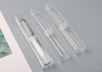 Boîte-cadeau de stylo transparent acrylique Boîte de stockage de stylo réutilisable en plastique Porte-crayon transparent Porte-stylo unique