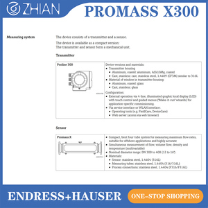 เครื่องวัดอัตราการไหลแบบโคริโอลิส Endress+Hauser Proline Promass X 300 รุ่น DN300-400 316L แบบ 4 ท่อ ความจุสูง สำหรับน้ำมันและก๊าซ - Product Image 4