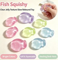 Jouet Squishy Taiyaki Poisson Élégant et Charmant, en TPR à Remontée Lente, Anti-Stress, Fidget, Doux à Presser, Soulagement de l'Anxiété, Cadeau Sensoriel pour
