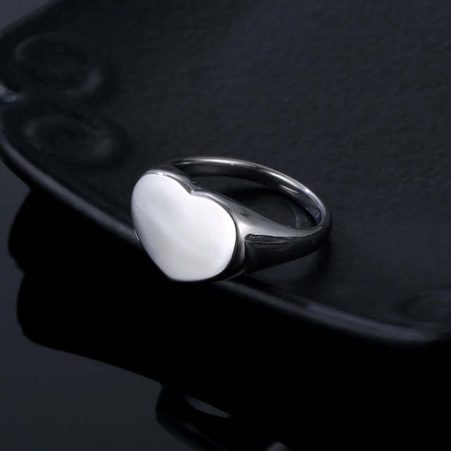 Stainless Steel Solid Blank Finger Band Jewelry for DIY Customize LOGO Name Stamping Flat Round Signet Engraved Ring for Men