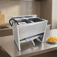 Ligne de production semi-automatique de frites et de chips de pommes de terre, machine à frire les frites, ligne de transformation alimentaire