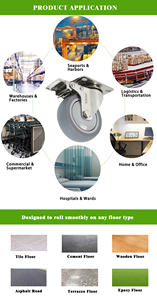 Heißer Verkauf 2/3 Zoll TPR 50 mm Lenkrollen aus Edelstahl, 360 Grad schwenkbare Lenkrolle aus Edelstahl - Product Image 3