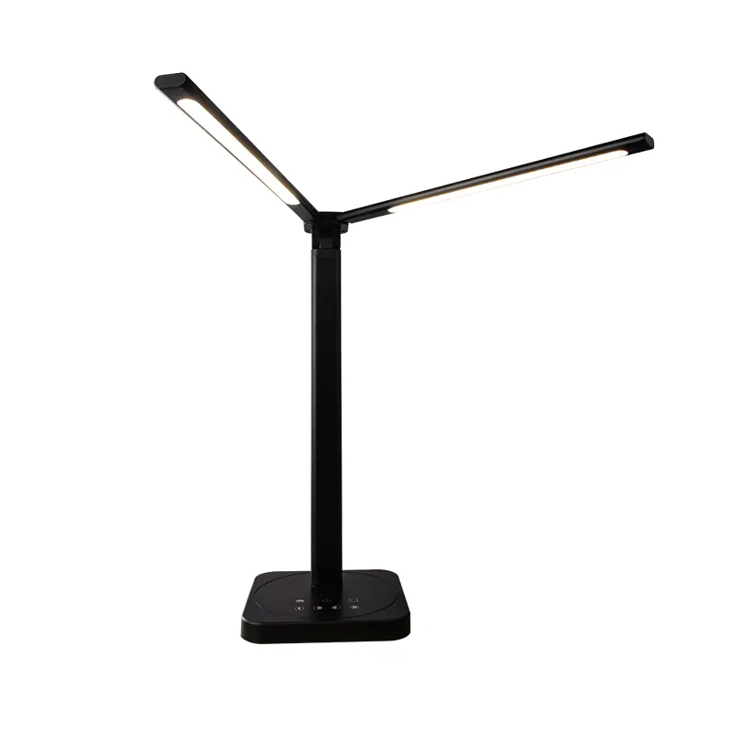 High Quality Factory Price Double Arms Table Lamp USB Charging Touch Control Reading LED Desk Lamp