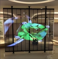 Écran LED transparent d'intérieur P3.91-7.82, affichage numérique, animation de texte, vitrine de magasin, centre commercial